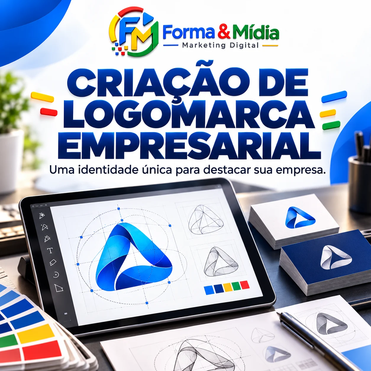 Arte da Forma & Mídia sobre Criação de logomarca empresarial