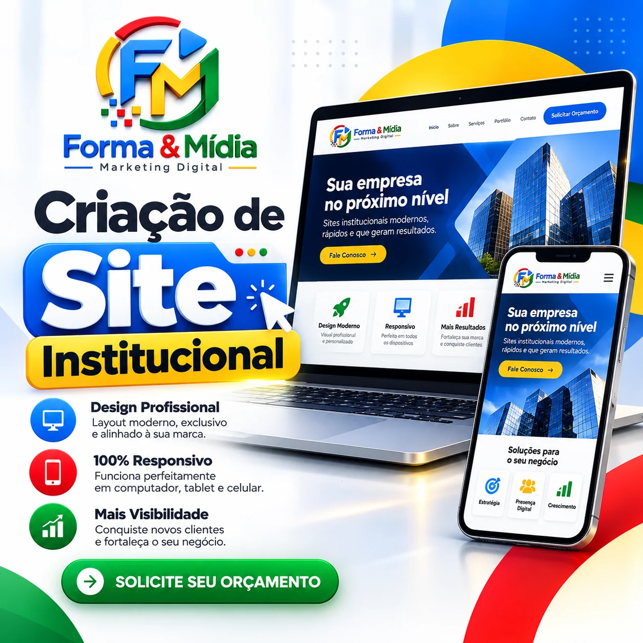 Arte da Forma & Mídia sobre Criação de sites institucionais
